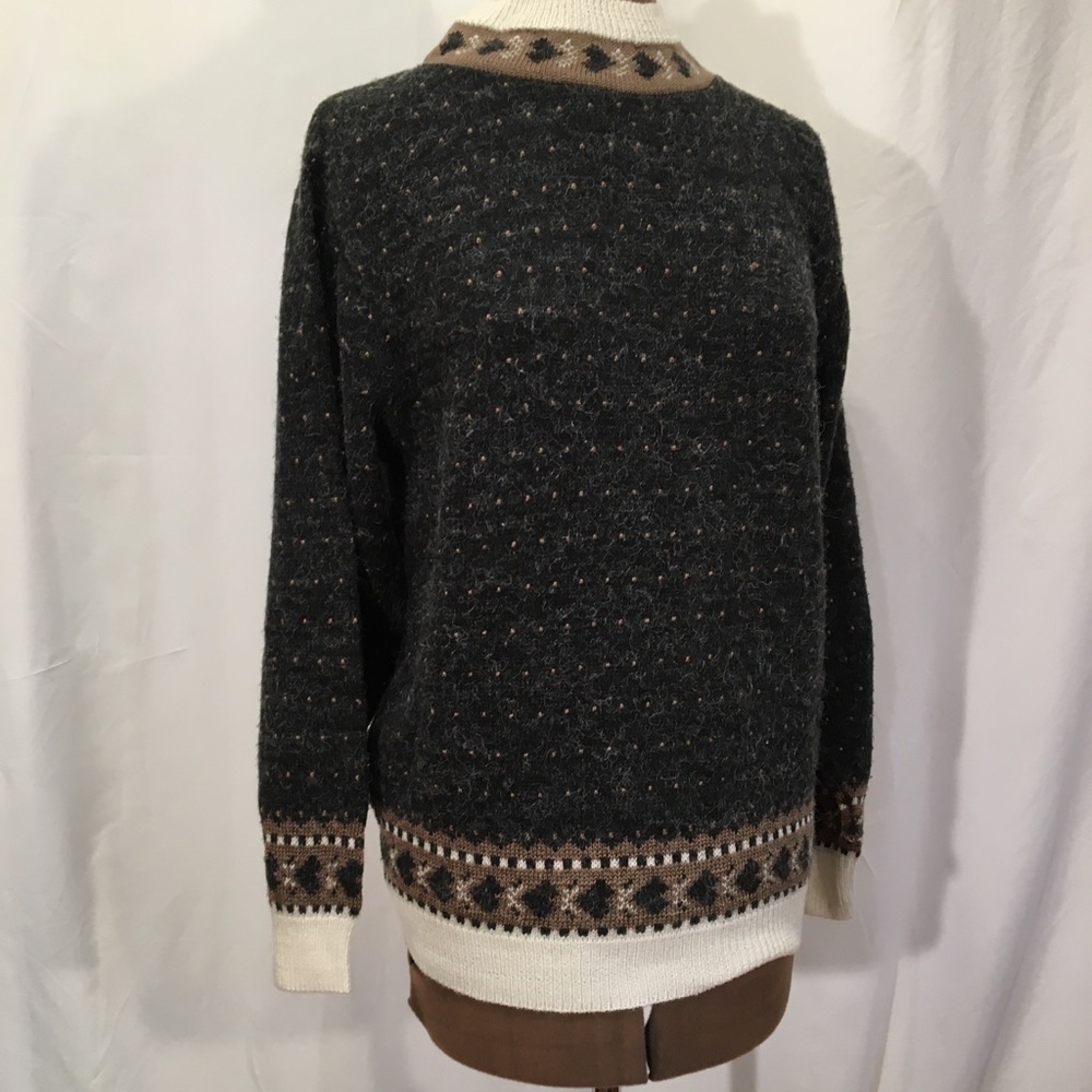 Cozy Charcoal Fair Isle Women's Sweater